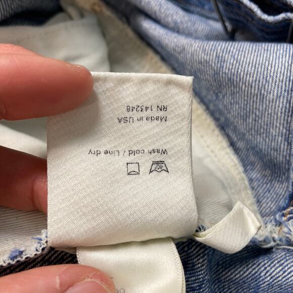 Reformation Benji Zip Raw Hem Bib Overalls in Celtic Women's 6 - Picture 9 of 12